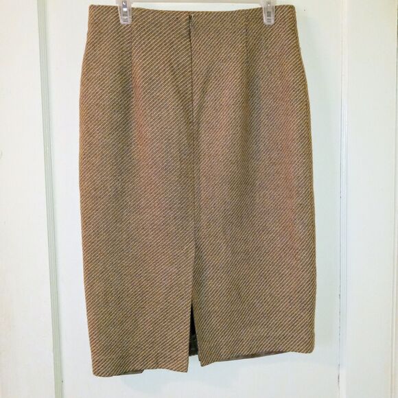 Lafayette 148 Size 8 Tweed Pencil Straight Skirt-Knee Length-Lined-Brown-Career - Picture 5 of 8